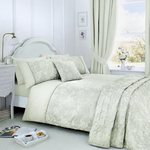 Parure de lit Jasmin anti-plis King Size coton polyester vert - 2
