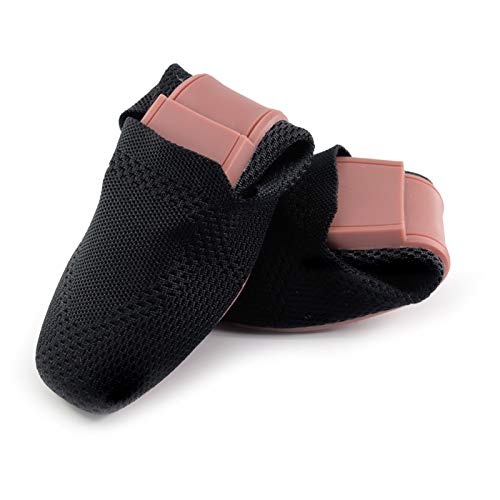 Image of RVROVIC Women Flat Shoes Knitted Lightweight Slip-on Loafers Breathable Soft Comfortable Ballet Flats(7,Pure-Black)