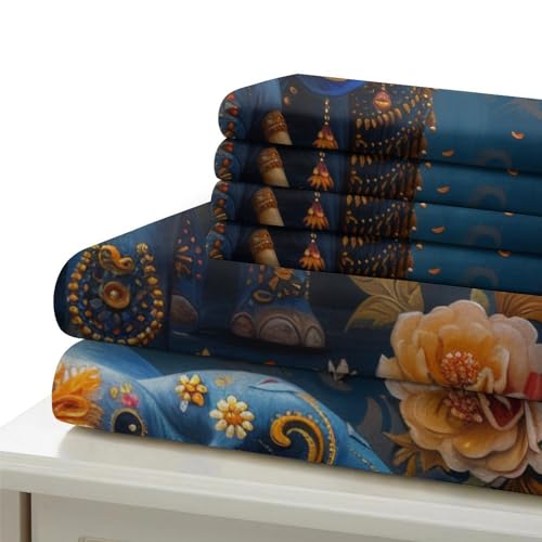 Parure de lit 3 pièces éléphants avec housse de couette king ado