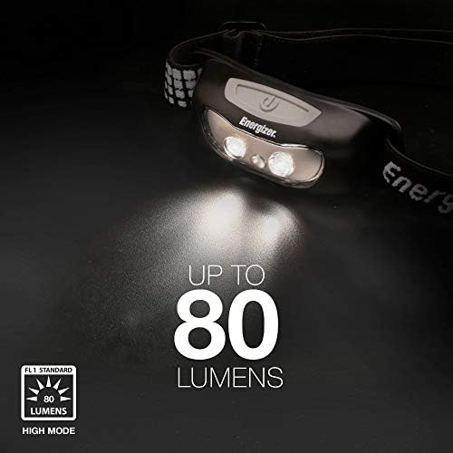 Energizer LED Head Torch, Universal Plus, For Indoor, Outdoors and Camping, Batteries Included
