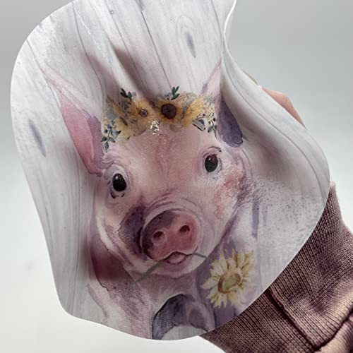 Andreas Silicone Non-Slip 6.25" Jar Opener, Easy Lid Opener, Made With Silicone And Fabric, Dishwasher Safe, Garlic Peeler, Flower Pig, 6.25 Inch #TOP4