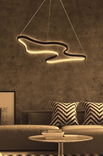 Lustre réglable noir LED 4000K pour sublimer votre salle à manger et bureau