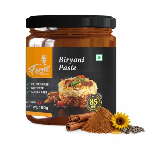 Image of FERNS' Biryani Curry Paste | Just Add Rice & Chicken, Mutton, Paneer | Made with Ghee | No Preservatives | Ready To Cook Indian Masala Wet Marinade 190g