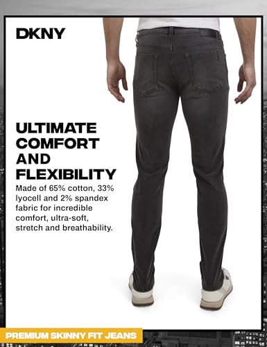 Image of DKNY Men's Skinny Jeans - Premium Soft Stretch Denim Pants | Skinny Fit Jeans for Men