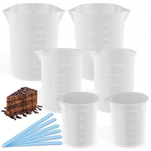 Set de 6 vasos medidores de silicona para chocolate 350 ml miniatura 1