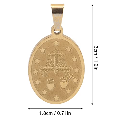Medalha católica, design de detalhe de colar amuleto criativo fácil de manter para uso diário na fab