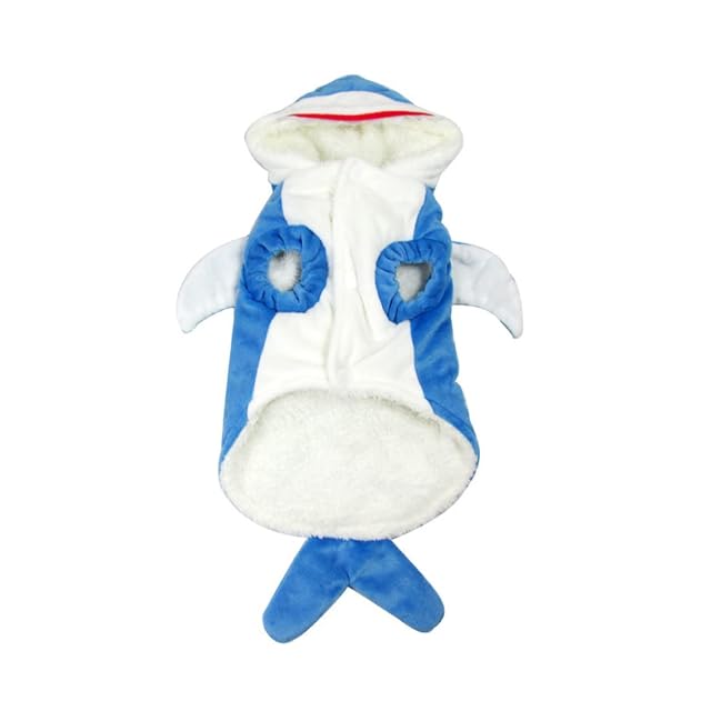 Disfraz de tiburón para perros de Halloween: vestido de cospla de navidad