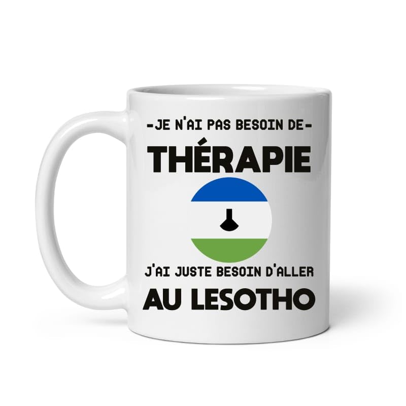 MugSmile Mug Lesotho thérapie humour vacances départ voyage Tasse Lesotho