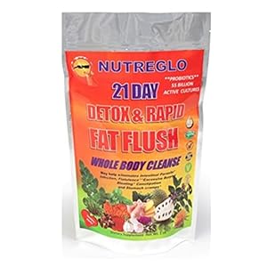 Nutreglo 21 Day Rapid Detox and Fat Flush, All Natural Detox Cleanse Drink, Blood Detox and Full Body Cleanse