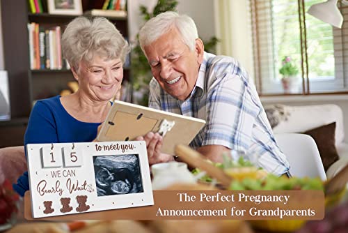 Ultrasound Picture Frame We Can Bearly Wait Baby Shower Decorations Teddy Bear Sonogram Picture Frame With Countdown Weeks, Expecting Parents To Be Unique Gifts Pregnancy Gifts For Gender Reveal Party #TOP4