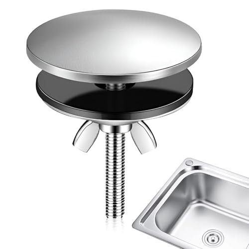 Wasserhahn Lochabdeckung,Hahnlochstopfen,Armaturen-Abdeckung,Blindstopfen Spüle,Locher Schwarz, Für Spülbeckenlochstopfen Für Zuhause Küche Und Bad, Lochabdeckung Spüle (Silber)