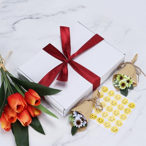 Image of RLAVBL 12x9x2 Shipping Boxes Set of 25, White Corrugated Cardboard Mailer Box for Packing Small Business