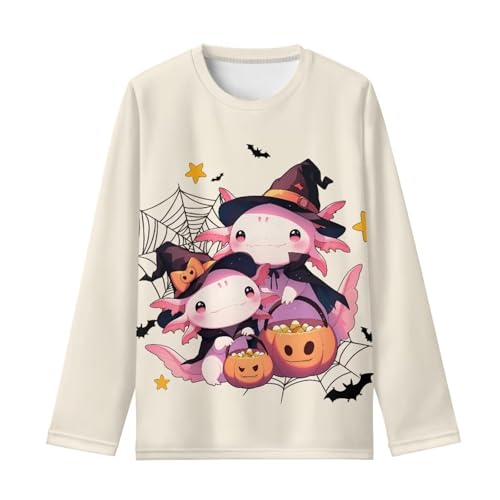 Image of Long Sleeve Shirts for Girls Casual Crewneck Tops Fall Winter Outfits for 3-16 Years Old
