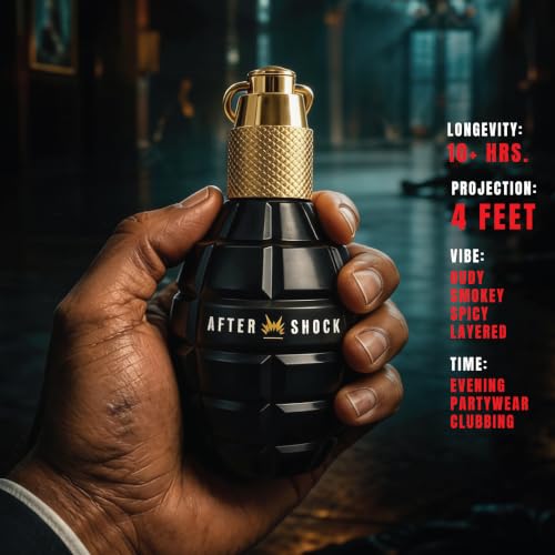 Image of Aftershock Phantom Eau De Parfum for Men 100ml | Long Lasting Perfume | Oud Tobacco Woody Amber Fragrance with Warm Spicy, Smoky Notes | Masculine Luxury Scent for Daily & Evening Occasions