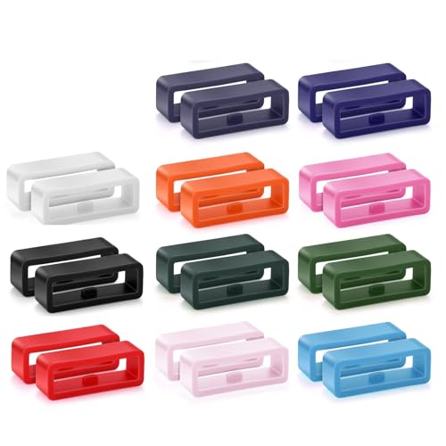 ShanBye 11 PCS Retenedor Correa Reloj Soporte de Correa de Reloj de Silicona Anillo de Cierre Compatible 22 mm