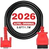 Autel Original OBD2 Main Test Cable, 5.6ft 1.7M, 16 Pin OBDII Diagnostic Test Cable, Work with Scanner MK808 MK808S MK808Z MX808 MX808S MP808 MP808S MP808K DS708 DS808 MS906 MS908, IM508 IM508S