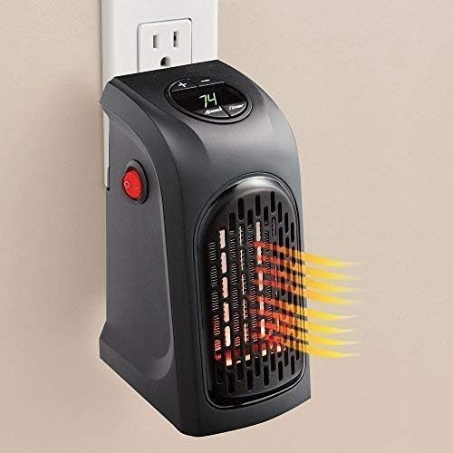 Hydro Electric Handy Heater, 400 Watts, Wall-Outlet Mounted, with Remote Control for Home, Bedroom, Living Room, Kitchen, Bathroom, Camping, Travel