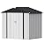 Devoko Outdoor Storage Shed 6 x 8 FT Lockable Metal Garden Shed Steel Anti-Corrosion Storage House with Single Lockable Door for Backyard Outdoor Patio (White)