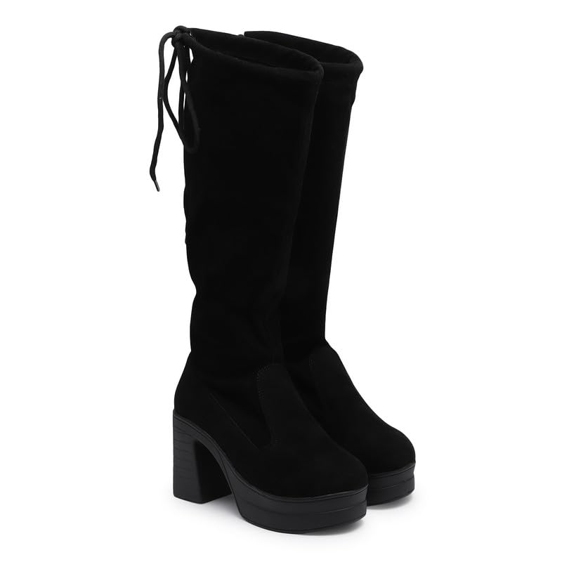 Women's Block Heel Knee-High Boots | Stylish Long Boots for Winter | Trendy Fashion Boots for Women