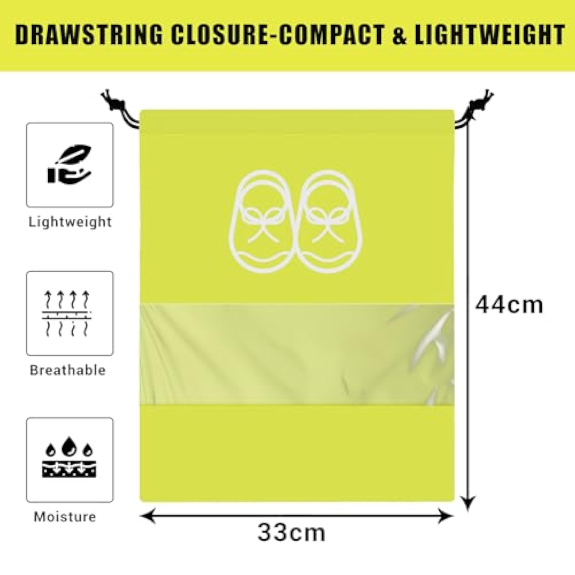 Pack of 12 Travel Shoe Organizers, Waterproof Storage Bags
