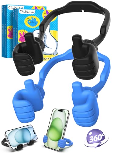 CALDEVER Gifts for Teens Boys Girls Adults: 2 Pack Thumbs Up Lazy Phone Stand Adiustable Phone Holder for Desk Kids Teenage Men Women Stocking Stuffers Funny Cool Gadget Birthday Ideas Dad Gifts