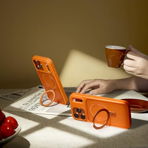 Image of CASEKOO Ultra-Magnetic Stand for iPhone 17 Pro Max Case, Shockproof, Orange