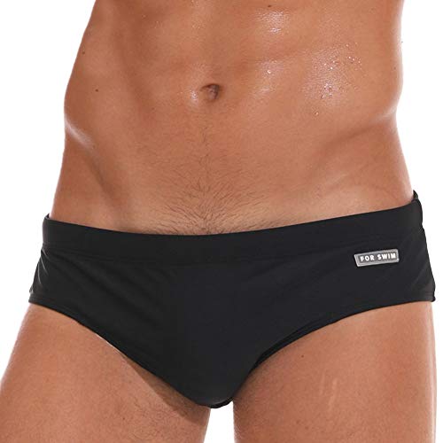 Hombre Bañadores de Natación Ropa de Baño Verano Moda Trajes de Baño Cortos con Cordón Adjustable Bottoms Bikini de Nadar Cómodo Playa Triángulo Slips de Natación Anti-Slip Surf Calzoncillos M Cover