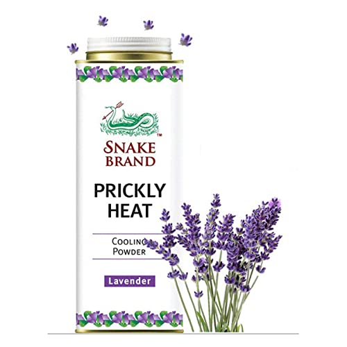 Snake Brand Prickly Heat Cooling Talcum Powder French Lavender | For Heat & Rash Treatment | 280gm Snake Brand Prickly Heat Cooling Talcum Powder French Lavender | For Heat & Rash Treatment | 280gm