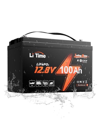 Litime 12v 100ah Trolling Motor Lifepo4 Battery Group 31 12 Volt Lithium Batt...