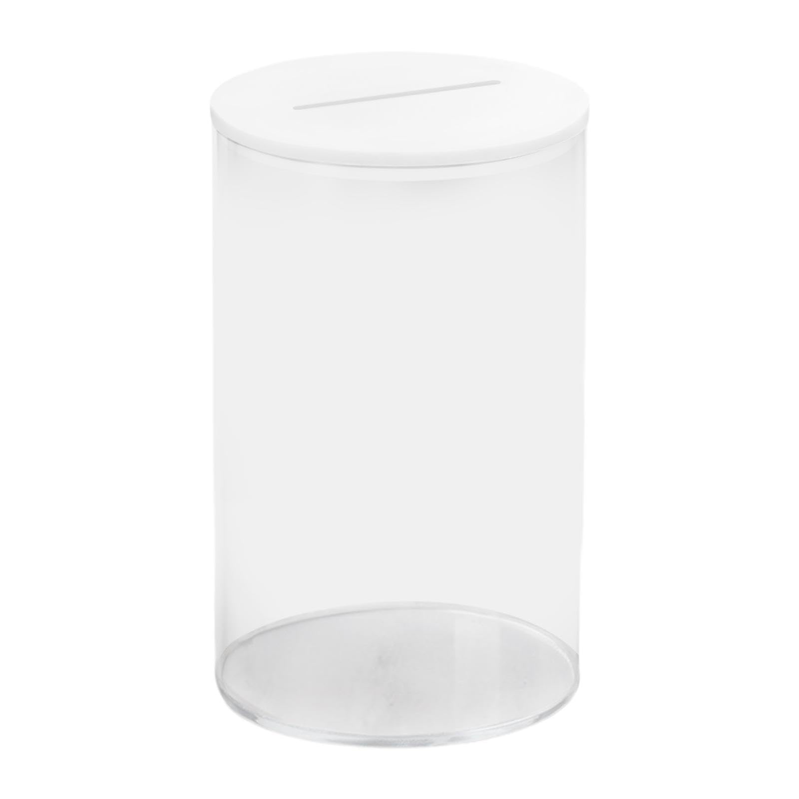Puxzyax White Acrylic Money Saving Box Encourages Financial Responsibility While Offering Elegant Way To Decorate Living Spaces Effectively Saving Money Boxes, L
