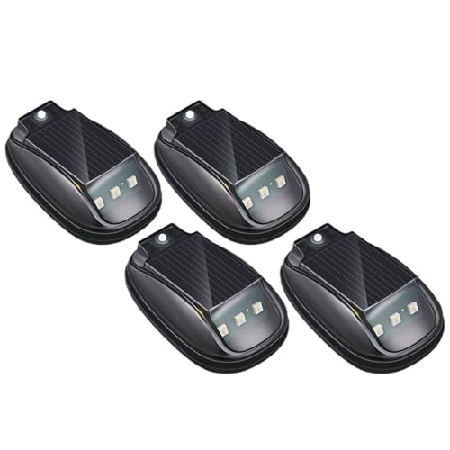 Solar Cab Light,Cab Marker Lights Led Solar Powered LED Strobe Light Bar with Remote Control, Roof Mount Warning Anti-Collision Pilot for Car Truck SUV(4Light and 1Control)