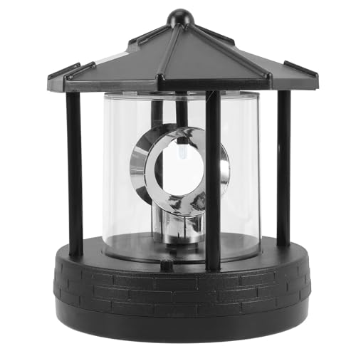 Lampe solaire extérieure grand format plastique noir avec éclairage LED doux économe en énergie