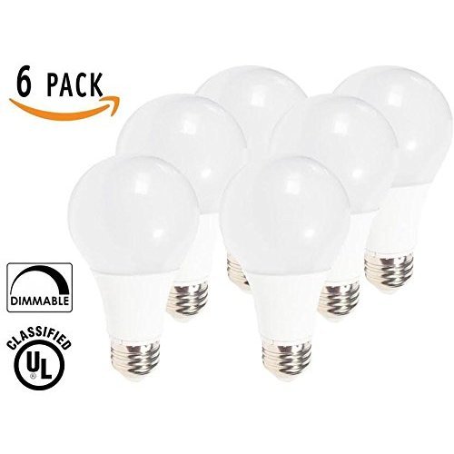 Sunco Lighting 6 Pack - UL Listed- LED A19 7W Light Bulb, DIMMABLE, 40W Equivalent, 3000K Warm White, 470 Lumens, 15,000 Life Hours
