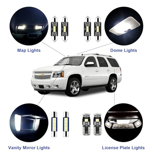 15 luces LED interiores para Chevy Tahoe/Suburban 6000K miniatura 2