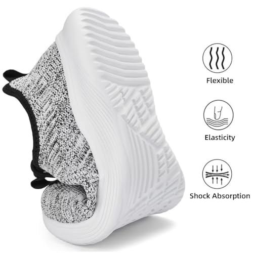 Image of Lamincoa Womens Slip On Walking Shoes Non Slip Casual Road Running Lightweight Mesh Fashion Sneakers for Gym Travel Workout
