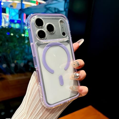 iPhone 12 Pro Max �p �P�[�X ���� �N���A ������� MagSafe�Ή� �}�O�l�b�g���� �J�����R���g���[���[�ی�t�� �ϏՌ� �����ӂ���12 Pro Max�p�P�[�X ���C�����X�[�d �w��h�~ ���ϖh�~ �ȃJ���[�t���[�� ���^ �y�� �p�[