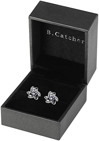 B.Catcher Women Jewellery Eternal Love Earrings Studs 925 Sterling Silver Cubic Zirconia Knot Stud Earing Set