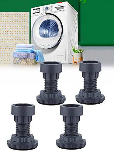 LYCREW Patas Antivibracion Lavadora,Tacos Antivibracion, Patas Soporte Amortiguadores De Vibraciones Universal Goma, Almohadillas para Pies De Lavadora, Alfombrilla Antideslizante (B,4 Pieces)