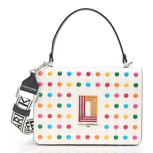 Image of KARL LAGERFELD Women's Simone Studded Satchel Crossbody