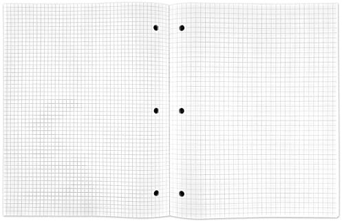 Hilroy Neatbook Wireless Notebook, 8.5" x 11", Quad Ruled, 4/1 inch and 5/1 inch pages, 3-Hole Punched, 160 Perforated Pages/80-Sheets, 1 Neatbook, Colour May Vary (05664)