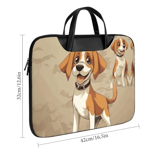 Maletín impermeable para laptop 17 pulgadas con estampado perrito Beagle miniatura 3