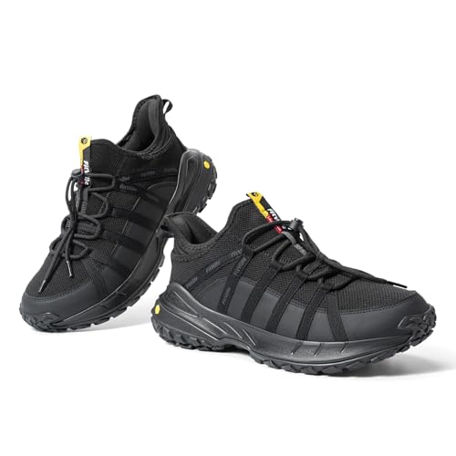 FitVille Wide Slip on Shoes for Men Walking Hiking Shoes Outdoor Trekking Loafer Arch Support | Slip Resistant | Wide Toe Box2