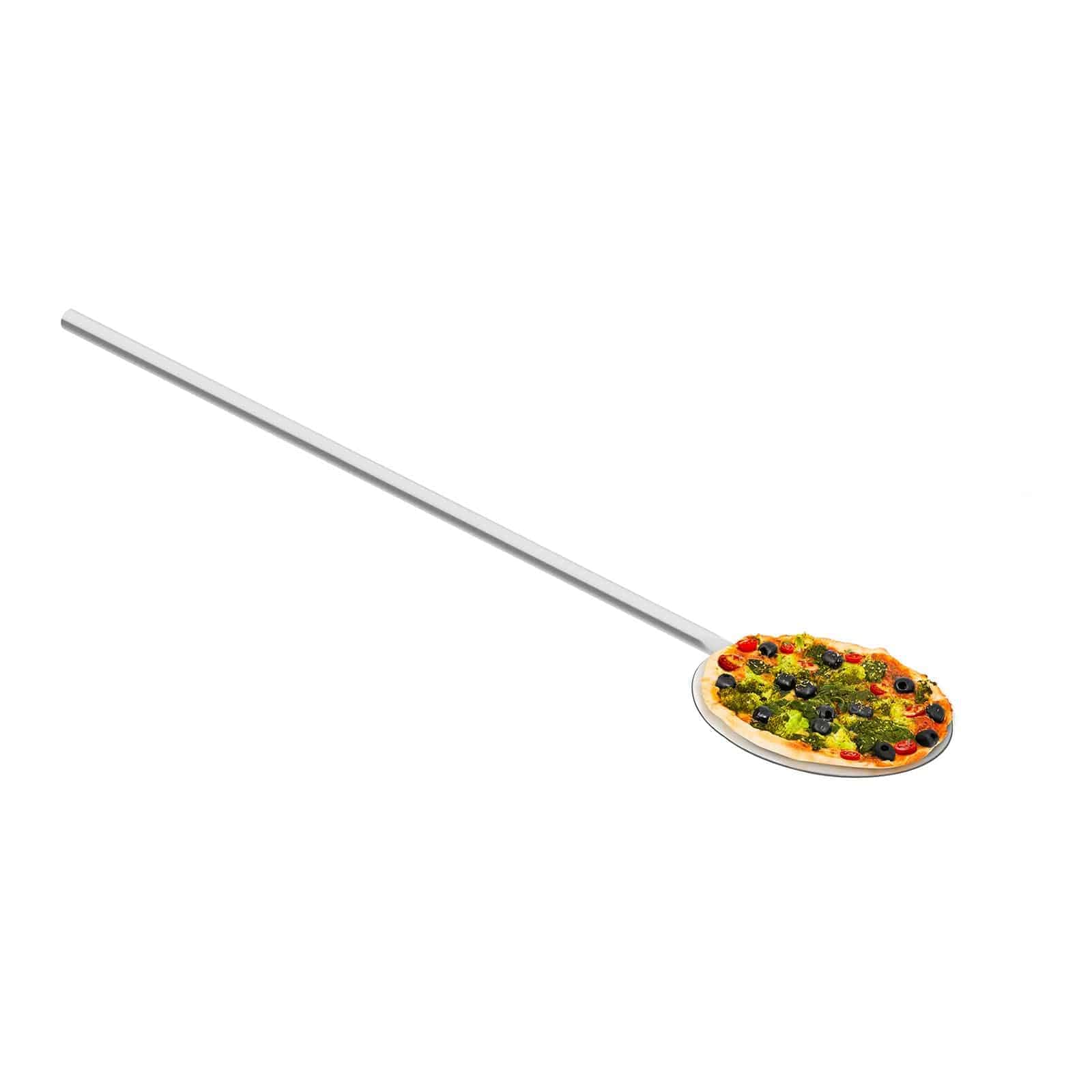 Royal Catering Pizza Shovel Stainless Steel Pizza Slider Pizza Paddle Bread Slider RCPS-600/300 (Total Length 60cm, Plate Diameter 30cm, Plate Thickness 1.45mm, Handle 30cm)