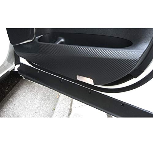 Bosszier 黒色 トヨタ ヴェルファイア 30系 専用 ドア キックガード PVC カーボン ブラック キズ防止