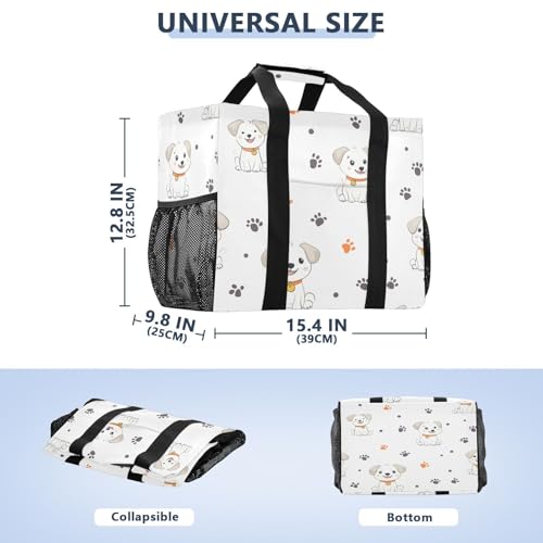STAYTOP Cute Dog Large Beach Bags for Women & Men,Waterproof Sandproof Beach Tote Swim Pool Bag for Pool Gym Grocery Travel2