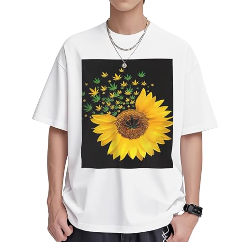 T-shirt en coton pour femme col rond tunique ample manches courtes d'été
