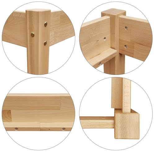 Erst-Holz®Doppelbett Futonbett Überlänge 140x220 Buche-Bettgestell massiv ohne Zubehör 60.84-14-220 oR – Bild 6