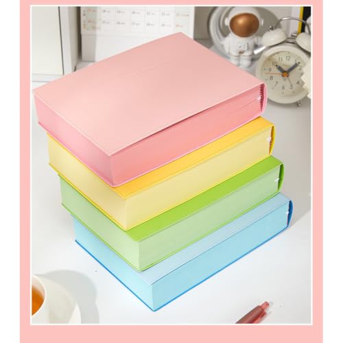 Cuaderno A5 de 720 páginas extra grueso con tapa dura verde de alta capacidad para oficina 6