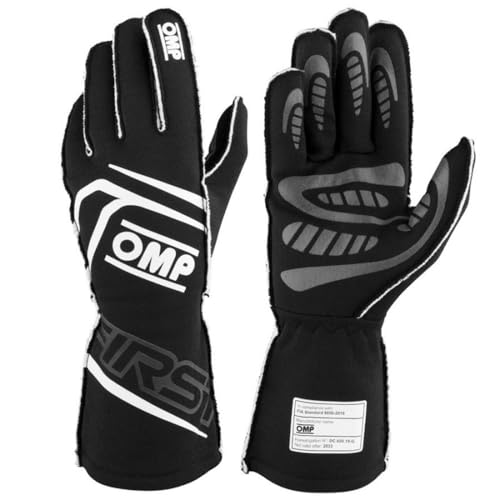 Gants Omp FIA 8856-2018 noir XL pour le pilotage automobile de compétition