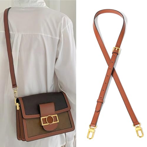 Image of Vachetta Leather Adjustable Crossbody Strap for Leather Shoulder Strap Belt Replacement Suitable for L V Handbags